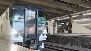 【7月2日】257系OM51編成特急 谷川岳山開き大宮駅入線するシーンと発車するシーン　1年に1回しか走らない