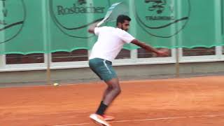 Prajnesh Gunneswaran preparing for Davis Cup at Tennis-University