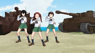 MMD Girls Und Panzer  -Get Lucky Performance Dancing (Kawashima Momo ,Anzu Kadotani ,Yuzu Koyama)