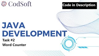 Word Counter | CodSoft Task 2 | Java Programming Internship | Code in Description