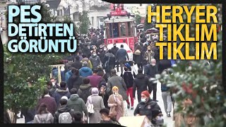 İstiklal Caddesi’ndeki Kalabalık Pes Dedirtti