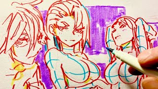 Anatomy Drawing - Drawing Manga Draft | Anime Manga Sketch