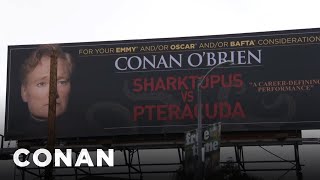 Conan Shows Off His Sharktopus Billboard | CONAN on TBS