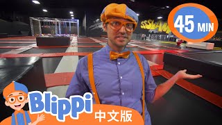 布利皮在蹦床公园学习字母知识 | Blippi 中文版 | 儿童教育视频 | 实景探索