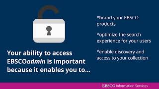 Resetting Your EBSCOadmin Password - Tutorial