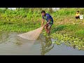 Beautiful Fishing Video | Catching Fish By Using Cast Net | Rural Fishing BD (Part-40)