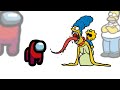 Mini Crewmate Kills Creepy The Simpsons Characters | Among Us