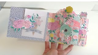 Triple Pocket One Page Wonder w/ 12x12 Paper Coin Pocket Waterfall Album Tutorial