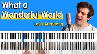 How to play “What A Wonderful World ” on piano [Piano Tutorial/Chords for Singing]