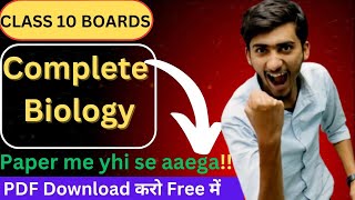 CBSE Class 10th Complete Biology Sure shot Questions 🔥| Most Important Questions Science Paper 2025|