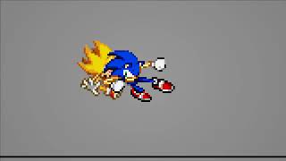 Sonic vs Fleetway (Sprite Animation Test)