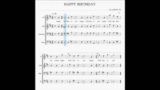 【合唱譜面】happy birthdayのうた【KAITO English】【合唱アレンジ】