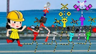 【 踏切アニメ 】ガチャガチャ騒々しい踏切たち 🚆🚆🚆 Railroad Crossings That Unite with Incredibox Sprunki Animation