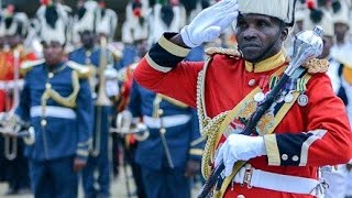 The Kenya Defence Forces mass band displays amazing skills during the ASK Nairobi show 2022