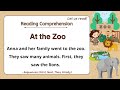 GRADE 1-3 Reading Comprehension Practice I At the Zoo I Let Us Read! I with Teacher Jake