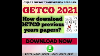 How download GETCO Previous year question papers | GETCO 2021 | GETCO prepared | GETCO JE Electrical