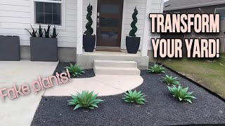 How to make your BORING Yard look MODERN 🌱 INCREASE your Curb Appeal!