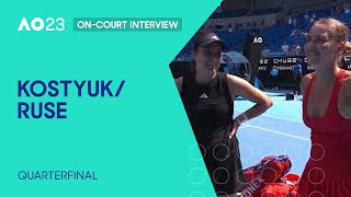 Kostyuk/Ruse On-Court Interview | Australian Open 2023 Quarterfinal
