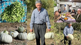 Bahçede kabak hasadı son demler öğlen yemeği 🥗