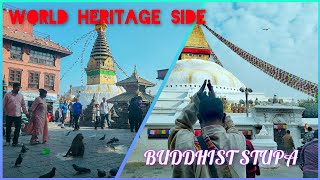 Swombhu & Boudha, World Heritage Side,,,Buddhist Stupa,3k years old history...#Kathmandu City #Nepal