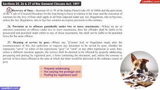 Sections 25 26 27 of the General Clauses Act 1897