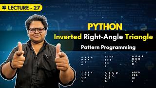 Inverted Right Angle Triangle Pattern in Python | Pattern Programming | Zero to Placement