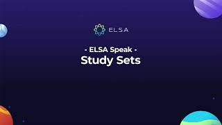 ELSA Speak Introduction: Study Sets