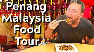 MASSIVE PENANG MALAYSIA STREET FOOD TOUR! Asam Laksa, Char Kway Teow \u0026 lots more!