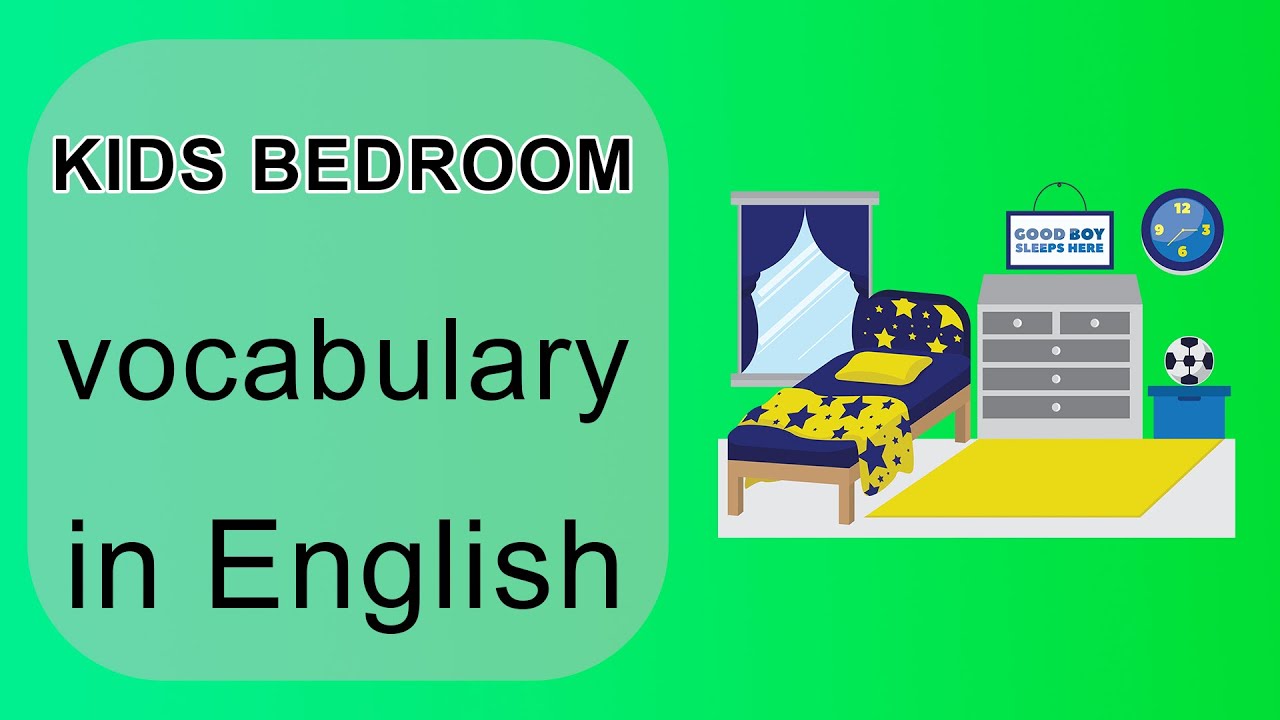 Kids Bedroom Vocabulary In English Youtube