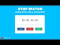 Create Stopwatch Application in HTML CSS and JavaScript