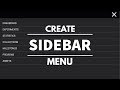 Create Animated Sidebar / Side Out Navigation Menu using HTML,CSS & JavaScript