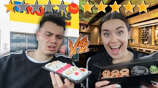 Trying The WORST and BEST Sushi In Our City *shocking results*