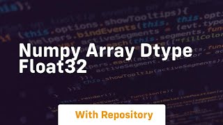 numpy array dtype float32