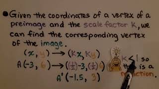 8th Grade Math 10.2b, Graphing Reductions (x,y)→(kx,ky)