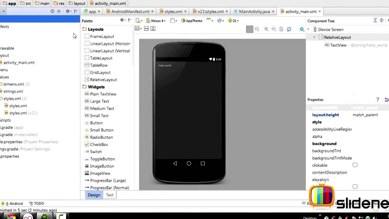 Android Tutorial Material Design With Android Studio Youtube