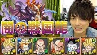 パズドラ【闇の戦国龍】地獄級　ドラゴンボールPTで挑戦！（ネタ）