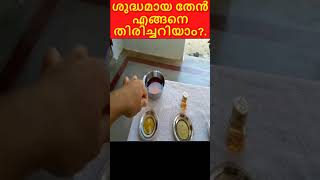 ശുദ്ധമായ തേൻ എങ്ങനെ തിരിച്ചറിയാം? | How to check if honey is pure or not?  | #SHORTS |  Pure HONEY