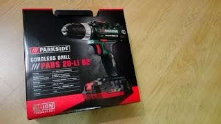 Parkside Cordless Drill Pabs 20 Li C3 Unboxing Video