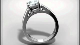 ENR7846 : Wide Shank Solitaire Engagement Ring