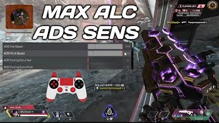 Using INSANE 500 500 MAX ALC Ads Sensitivity on Controller in Apex Legends