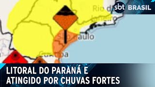 Municípios do Paraná recebem alerta laranja; chuva deixa duas mortes | SBT Brasil (08/02/25)