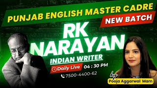 ENGLISH MASTER CADRE | DEMO DAY -1 | 4: 30 PM |  INDIAN WRITERS |  RK NARAYAN | BY POOJA MAM