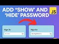 Show & Hide Password in HTML, CSS & JavaScript | Step-by-Step Tutorial for Beginners