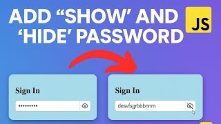 Show & Hide Password in HTML, CSS & JavaScript | Step-by-Step Tutorial for Beginners