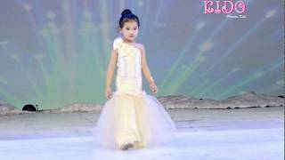 รีวิว ชุดเดรสเด็ก ชุดราตรีเด็กสีทอง ใส่งานประกวดเดินแบบเด็ก น้องเนญ่า by Kido Princesskids