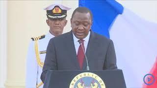 Uhuru Kenyatta's full speech at state house during Macron's visit