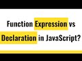 ✅ JavaScript Function |  Difference Between JavaScript Function Expression  and Function Declaration