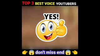 free fire Best Voice Youtubers 😍 || #shorts