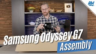 How To Assemble and Install The Samsung Odyssey G7 Stand