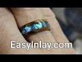 diy paua shell inlay ring easy inlay how to